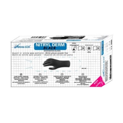 GUANTI IN NITRILE DERM BLACK TG S