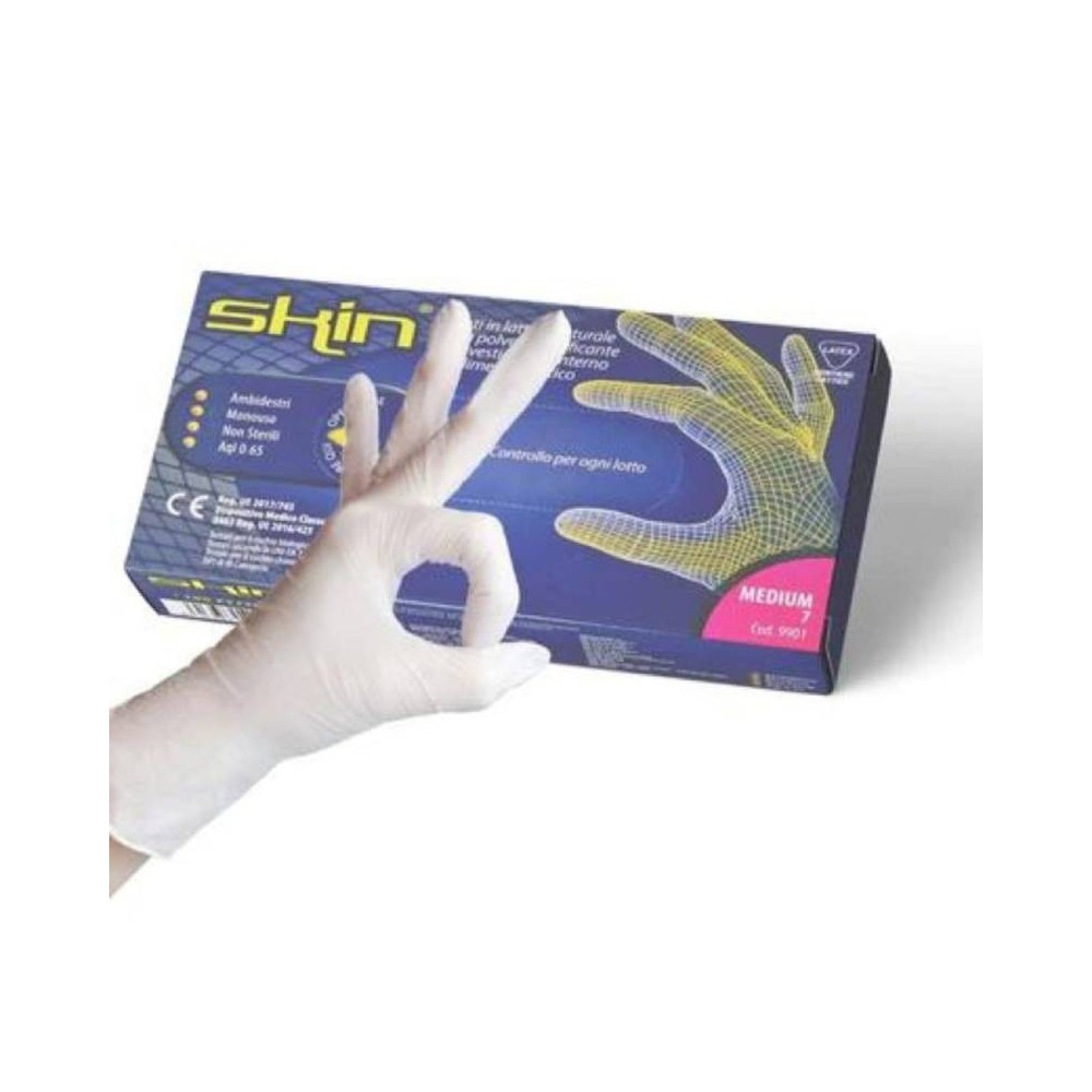 GUANTI IN LATTICE SENZA POLVERE SKIN TG. M