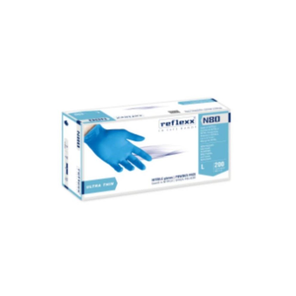 Reflexx N80B MEDIUM 200pcs NITRILE PF disposable gloves