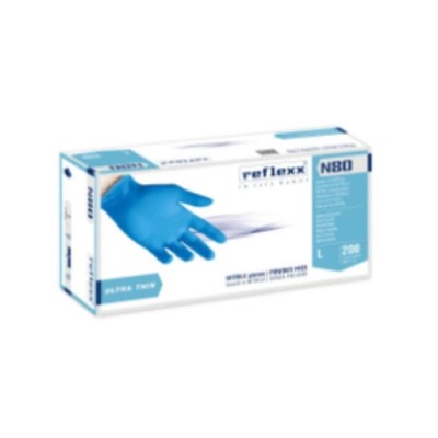 Reflexx N80B LARGE 200pcs NITRILE PF disposable gloves