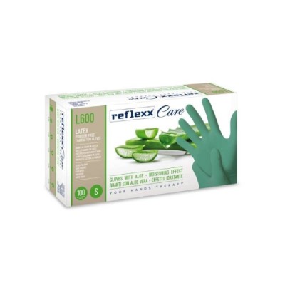 Guanti in Lattice con Aloe Vera Reflexx Care L600 – gr 6,2 (M)