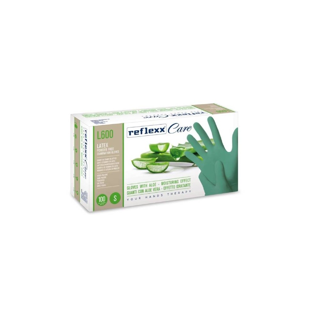 Guanti in Lattice con Aloe Vera Reflexx Care L600 – gr 6,2 (M)