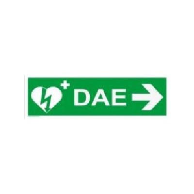 Cartello direzionale DAE - Freccia DX