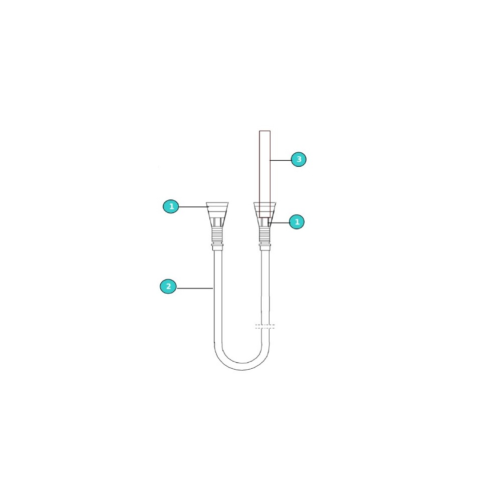Set di aspirazione  con tubo diam. 6x9 mm, lunghezza 350 cm