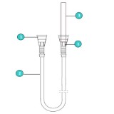 Set di aspirazione  con tubo diam. 6x9 mm, lunghezza 350 cm