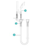 Set di aspirazione con cannula con punta standard e controllo del vuoto