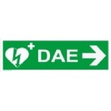 Cartello direzionale DAE - Freccia DX