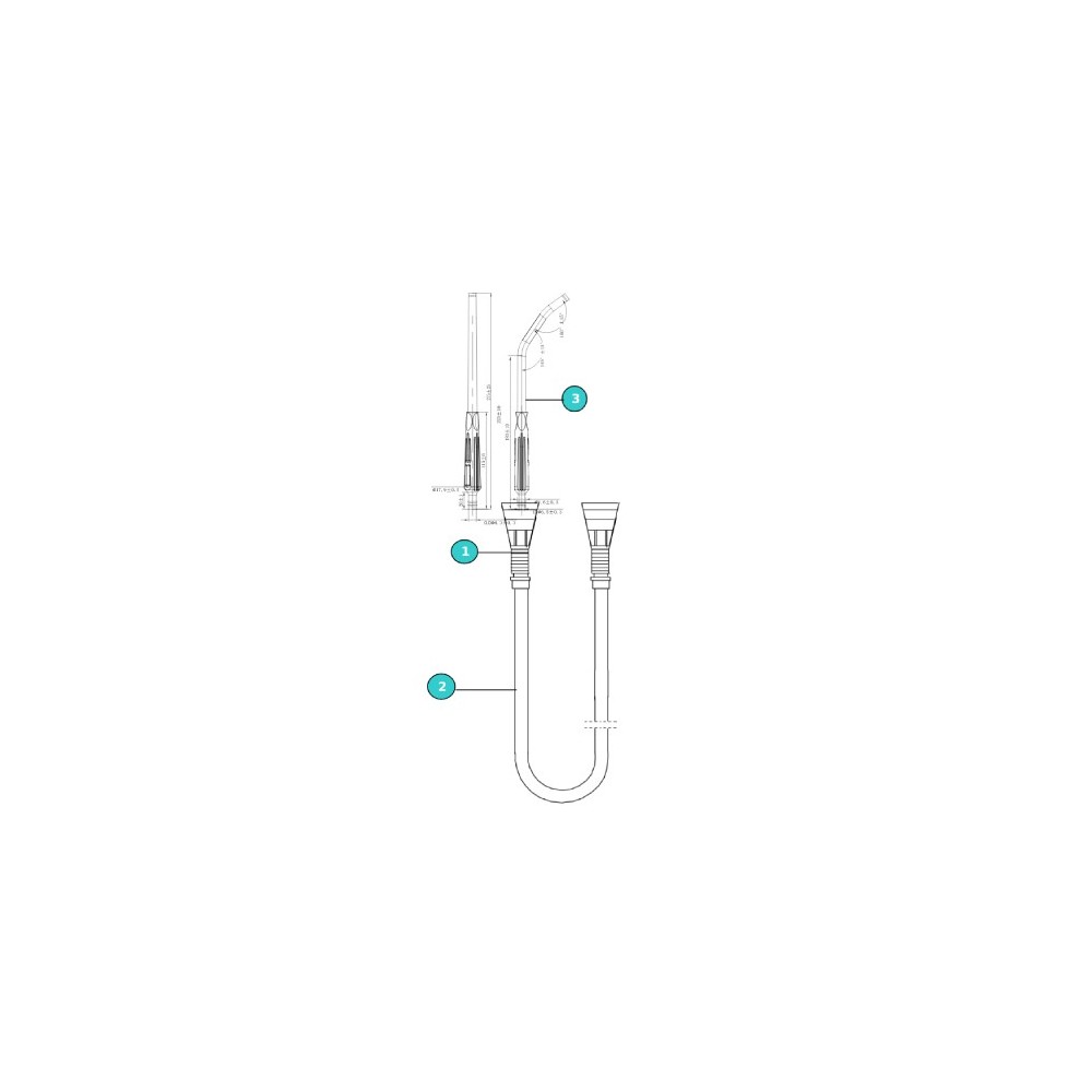 Set di aspirazione con cannula con punta standard e controllo del vuoto