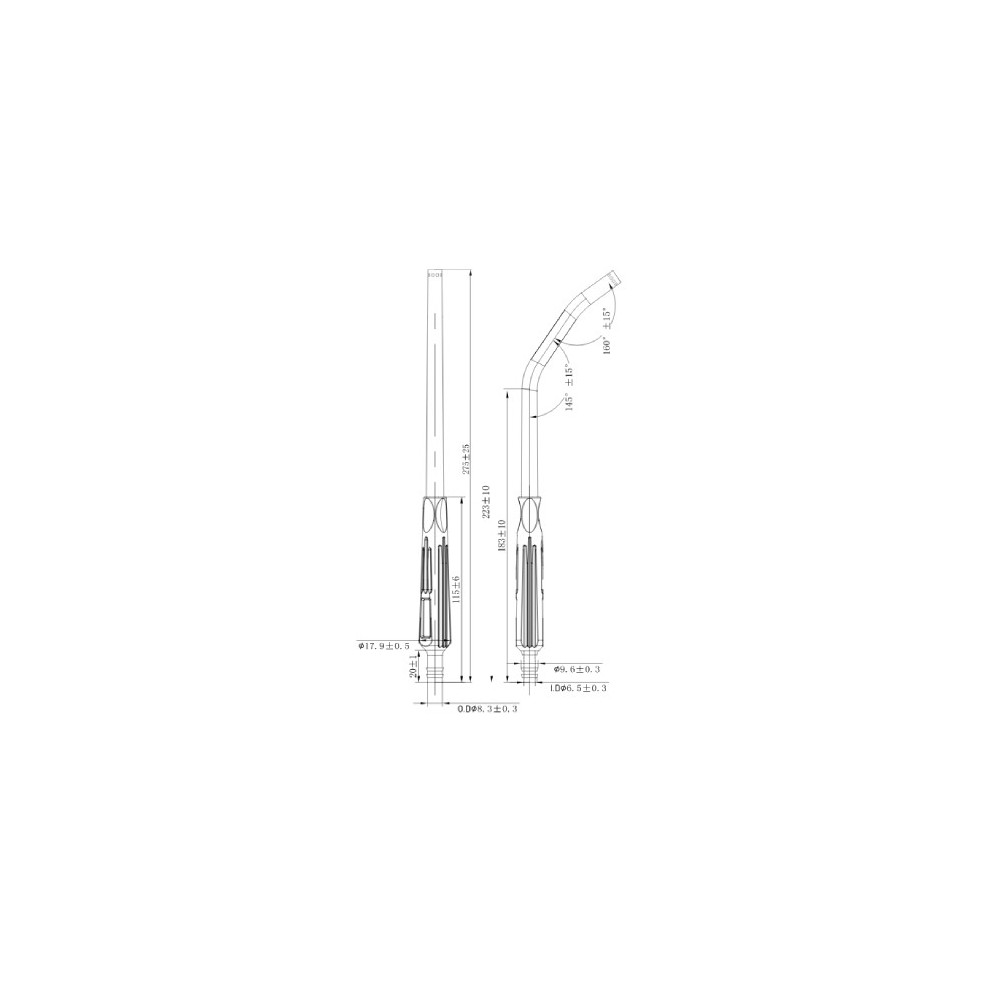 Cannula asp. S/Foro